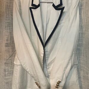 COURT & ROWE White Blazer with Black Accents